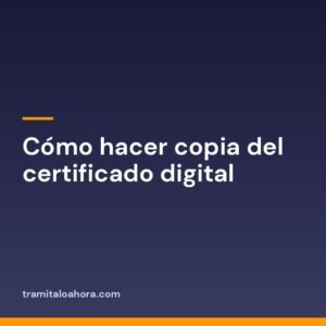 Cómo hacer copia del certificado digital